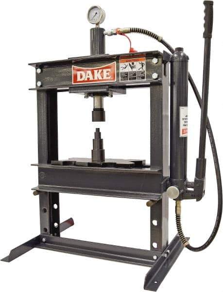 Dake - 10 Ton Hydraulic Shop Press - 6 Inch Stroke - USA Tool & Supply