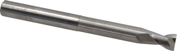 SGS - 3/8", 1/2" LOC, 3/8" Shank Diam, 4" OAL, 2 Flute, Solid Carbide Square End Mill - Single End, Uncoated, Spiral Flute, 35° Helix, Centercutting, Right Hand Cut, Right Hand Flute, Series 47E - USA Tool & Supply