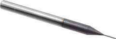 Accupro - 0.5mm Diam, 0.5mm LOC, 2 Flute Solid Carbide Ball End Mill - AlTiN Finish, Single End, 50mm OAL, 4mm Shank Diam - USA Tool & Supply