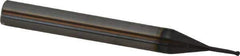 Accupro - 1.2mm Diam, 1.2mm LOC, 2 Flute Solid Carbide Ball End Mill - AlTiN Finish, Single End, 57mm OAL, 6mm Shank Diam - USA Tool & Supply