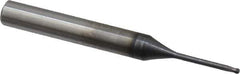 Accupro - 1.5mm Diam, 1.5mm LOC, 2 Flute Solid Carbide Ball End Mill - AlTiN Finish, Single End, 57mm OAL, 6mm Shank Diam - USA Tool & Supply