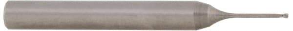 Accupro - 1.2mm, 2 Flute, Single End, Solid Carbide, 0.1mm Corner Radius End Mill - 57mm OAL, 30° Helix, Right Hand Flute, 1.2mm LOC, Right Hand Cut, 7mm Extended Reach - USA Tool & Supply