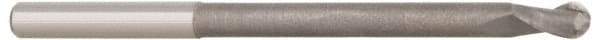 Accupro - 5/16" Diam, 5/8" LOC, 4 Flute Solid Carbide Ball End Mill - Uncoated, Single End, 4" OAL, 5/16" Shank Diam, Spiral Flute - USA Tool & Supply