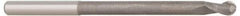 Accupro - 5/16" Diam, 5/8" LOC, 4 Flute Solid Carbide Ball End Mill - Uncoated, Single End, 4" OAL, 5/16" Shank Diam, Spiral Flute - USA Tool & Supply