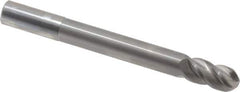 Accupro - 5/8" Diam, 1-1/4" LOC, 4 Flute Solid Carbide Ball End Mill - Uncoated, Single End, 6" OAL, 5/8" Shank Diam, Spiral Flute - USA Tool & Supply