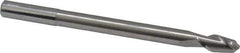 Accupro - 7/16" Diam, 1" LOC, 2 Flute Solid Carbide Ball End Mill - Uncoated, Single End, 6" OAL, 7/16" Shank Diam, Spiral Flute - USA Tool & Supply