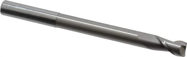 Accupro - 10mm, 18mm LOC, 10mm Shank Diam, 120mm OAL, 2 Flute, Solid Carbide Square End Mill - Single End, Uncoated, Spiral Flute, 40° Helix, Centercutting, Right Hand Cut, Right Hand Flute - USA Tool & Supply