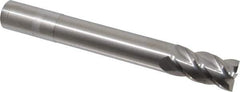 Accupro - 3/4", 1-1/2" LOC, 3/4" Shank Diam, 6" OAL, 4 Flute, Solid Carbide Square End Mill - Single End, Uncoated, Spiral Flute, 40° Helix, Centercutting, Right Hand Cut, Right Hand Flute - USA Tool & Supply