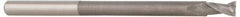 Accupro - 7/16", 1" LOC, 7/16" Shank Diam, 6" OAL, 4 Flute, Solid Carbide Square End Mill - Single End, AlTiN Finish, Spiral Flute, 40° Helix, Centercutting, Right Hand Cut, Right Hand Flute - USA Tool & Supply