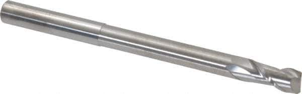 Accupro - 5/16", 5/8" LOC, 5/16" Shank Diam, 4" OAL, 2 Flute, Solid Carbide Square End Mill - Single End, Uncoated, Spiral Flute, 40° Helix, Centercutting, Right Hand Cut, Right Hand Flute - USA Tool & Supply