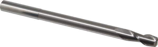 Accupro - 7/16", 1" LOC, 7/16" Shank Diam, 6" OAL, 2 Flute, Solid Carbide Square End Mill - Single End, Uncoated, Spiral Flute, 40° Helix, Centercutting, Right Hand Cut, Right Hand Flute - USA Tool & Supply