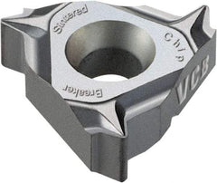 Vargus - 2JIR Internal Right Hand 18 NPTF Laydown Threading Insert - Grade VCB, TiAlN Coated Carbide, 6.35mm Inscribed Circle - USA Tool & Supply