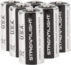 Streamlight - Size CR123A, Lithium, 6 Pack, Standard Battery - 3 Volts - USA Tool & Supply