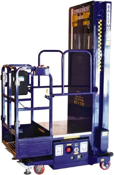 Ballymore - 650 Lb Capacity, 186" Lift Height, Battery Operated Power Stocker Lift - 186" Lift Height, Battery Operated - USA Tool & Supply