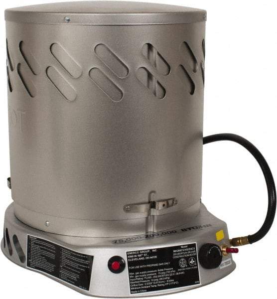 Heatstar - 75,000 to 200,000 BTU, Propane Convection Heater - 100 Lb Fuel Capacity, 15-1/4" Long x 18-1/4" Wide x 21-3/4" High - USA Tool & Supply