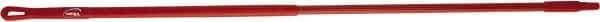 Vikan - 52 x 1" Aluminum Squeegee Handle - European Threaded Connection, Red - USA Tool & Supply