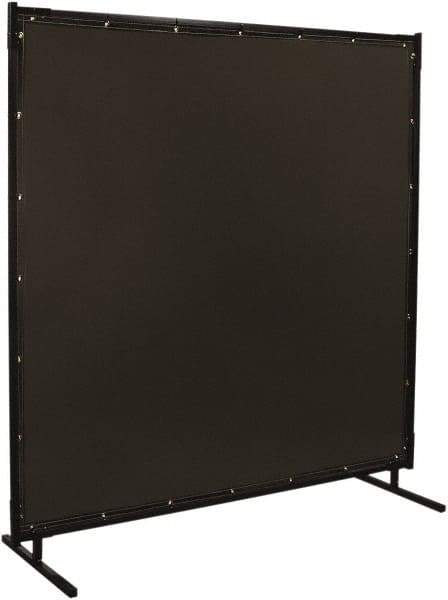 Steiner - 6 Ft. Wide x 6 Ft. High x 1 Inch Thick, 14 mil Thick Transparent Vinyl Portable Welding Screen Kit - Gray - USA Tool & Supply