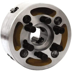 Gibraltar - 4 Jaws, 8" Diam, Independent Manual Lathe Chuck - L-0 Mount Spindle, Reversible, 2,000 Max RPM, 2.2047" Through Hole Diam, Cast Iron - USA Tool & Supply