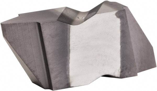 Kennametal - 4NV Grade KCU25, 0.1181" Cutting Width Carbide Grooving Insert - 5.11mm Max Depth of Cut, Left Hand, 0.32mm Corner Radius, AlTiN Finish - USA Tool & Supply