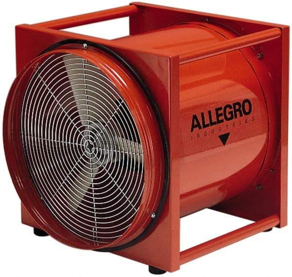 Allegro - 20" Inlet, Electric AC Axial Blower - 0.5 hp, 2,950 CFM (Two 90° Bends), 3,150 CFM (One 90° Bend) & 4,650 CFM (Free Air), 115 Max Voltage Rating - USA Tool & Supply