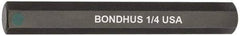 Bondhus - 1/4" Hex Drive Bit - 2" OAL - USA Tool & Supply