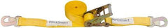 Value Collection - 27' Long x 2" Wide, 3,300 Lb Basket Capacity, 1,600 Lb Vertical Capacity, 1 Ply, Polyester Web Sling - Yellow - USA Tool & Supply
