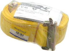 Value Collection - 20' Long x 2" Wide, 1 Ply, Polyester Web Sling - Yellow - USA Tool & Supply