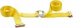 Value Collection - 16' Long x 2" Wide, 1 Ply, Polyester Web Sling - Yellow - USA Tool & Supply