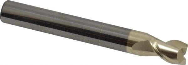 Accupro - 5/16", 7/16" LOC, 5/16" Shank Diam, 2-1/2" OAL, 2 Flute, Solid Carbide Square End Mill - Single End, ZrN Finish, Spiral Flute, Variable° Helix, Centercutting, Right Hand Cut, Right Hand Flute - USA Tool & Supply