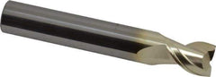 Accupro - 7/16", 9/16" LOC, 7/16" Shank Diam, 2-3/4" OAL, 2 Flute, Solid Carbide Square End Mill - Single End, ZrN Finish, Spiral Flute, Variable° Helix, Centercutting, Right Hand Cut, Right Hand Flute - USA Tool & Supply