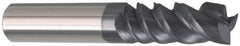Accupro - 7/16", 9/16" LOC, 7/16" Shank Diam, 2-1/2" OAL, 3 Flute, Solid Carbide Square End Mill - Single End, AlTiN Finish, Spiral Flute, Variable° Helix, Centercutting, Right Hand Cut, Right Hand Flute - USA Tool & Supply