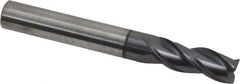 Accupro - 5/16", 3 Flute, Single End, Solid Carbide, 0.0150 - 0.0200" Corner Radius End Mill - 2-1/2" OAL, Right Hand Flute, 13/16" LOC, Right Hand Cut - USA Tool & Supply