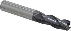 Accupro - 3/8" Diam 3 Flute Solid Carbide 0.015 to 0.020" Corner Radius End Mill - USA Tool & Supply