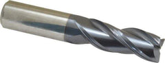 Accupro - 5/8", 3 Flute, Single End, Solid Carbide, 0.0300 - 0.0350" Corner Radius End Mill - 3-1/2" OAL, Right Hand Flute, 1-5/8" LOC, Right Hand Cut - USA Tool & Supply