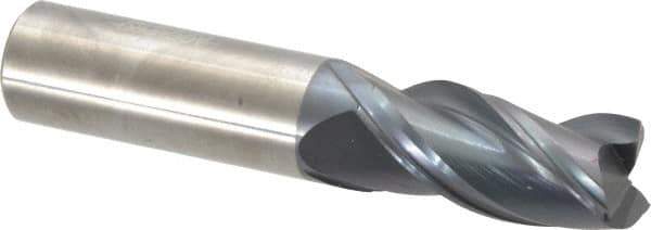 Accupro - 3/4", 3 Flute, Single End, Solid Carbide, 0.0300 - 0.0350" Corner Radius End Mill - 4" OAL, Right Hand Flute, 1-5/8" LOC, Right Hand Cut - USA Tool & Supply