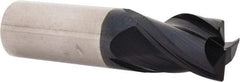 Accupro - 3/4", 3 Flute, Single End, Solid Carbide, 0.0300 - 0.0350" Corner Radius End Mill - 3" OAL, Right Hand Flute, 1" LOC, Right Hand Cut - USA Tool & Supply