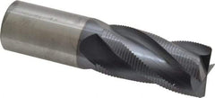 Accupro - 1" Diam, Fine Pitch, 2" LOC, 4 Flute Solid Carbide Roughing Square End Mill - AlTiN Finish, 4" OAL, 1" Shank Diam, Single End, 30° Helix - USA Tool & Supply