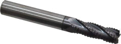 Accupro - 5/16" Diam, Fine Pitch, 7/8" LOC, 4 Flute Solid Carbide Roughing Square End Mill - AlTiN Finish, 2-1/2" OAL, 5/16" Shank Diam, Single End, 30° Helix - USA Tool & Supply