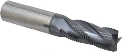 Accupro - 5/8" Diam, Fine Pitch, 1-1/2" LOC, 4 Flute Solid Carbide Roughing Square End Mill - AlTiN Finish, 3-1/2" OAL, 5/8" Shank Diam, Single End, 30° Helix - USA Tool & Supply