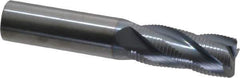 Accupro - 5/8" Diam, Fine Pitch, 1-1/2" LOC, 4 Flute Solid Carbide Roughing Square End Mill - TiCN Finish, 3-1/2" OAL, 5/8" Shank Diam, Single End, 30° Helix - USA Tool & Supply