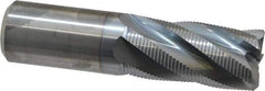 Accupro - 1" Diam, Fine Pitch, 2" LOC, 5 Flute Solid Carbide Roughing Square End Mill - TiCN Finish, 4" OAL, 1" Shank Diam, Single End, 30° Helix - USA Tool & Supply