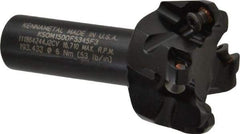 Kennametal - 47° Lead Angle, 1.8560" Max Cut Diam, 1-1/2" Min Cut Diam, 0.138" Max Depth of Cut, Indexable Chamfer & Angle End Mill - 4 Inserts, OF.T 53AF.N.. Insert Style, 77.4mm OAL, Straight Shank - USA Tool & Supply