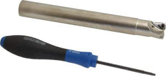 Seco - 3/4" Cut Diam, 0.04" Max Depth, 3/4" Shank Diam, Cylindrical Shank Indexable High-Feed End Mill - Screw Holding Method, 218.19-100.. Insert, R217.21 Toolholder, Through Coolant - USA Tool & Supply