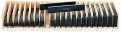 Suburban Tool - 44 Piece, 6 Inch Long Tool Steel Parallel Set - 1/2 to 1-13/16 Inch High, 1/4 to 1/4 Inch Thick, 55-62 RC Hardness, Sold as 22 Pair - USA Tool & Supply