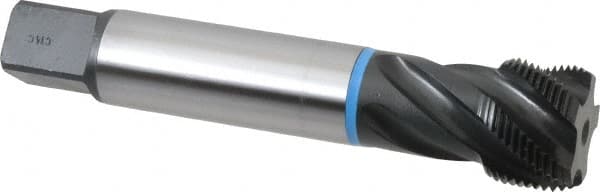 Emuge - 1-3/8 - 12 UNF, 5 Flute, Oxide Finish Cobalt Medium Spiral Flute Tap - USA Tool & Supply