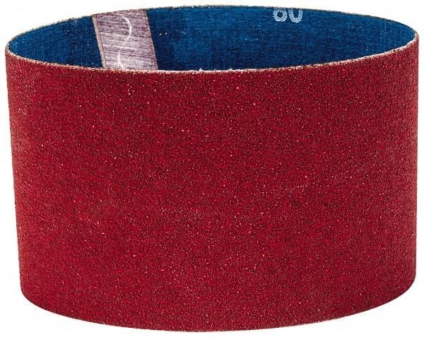 Norton - 3-1/2" Wide x 15-1/2" OAL, 80 Grit, Ceramic Abrasive Belt - Ceramic, Medium, Coated, Y Weighted Cloth Backing, Series R981 - USA Tool & Supply