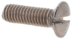 Value Collection - M3x0.50 Metric Coarse, 10mm OAL Slotted Drive Machine Screw - Oval Head, Grade 18-8 & A2 Stainless Steel, Uncoated, Without Washer - USA Tool & Supply