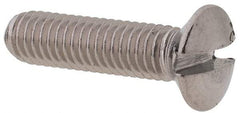 Value Collection - M3x0.50 Metric Coarse, 12mm OAL Slotted Drive Machine Screw - Oval Head, Grade 18-8 & A2 Stainless Steel, Uncoated, Without Washer - USA Tool & Supply