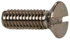 Value Collection - M4x0.70 Metric Coarse, 12mm OAL Slotted Drive Machine Screw - Oval Head, Grade 18-8 & A2 Stainless Steel, Uncoated, Without Washer - USA Tool & Supply