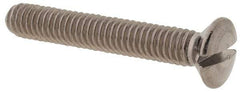 Value Collection - M4x0.70 Metric Coarse, 25mm OAL Slotted Drive Machine Screw - Oval Head, Grade 18-8 & A2 Stainless Steel, Uncoated, Without Washer - USA Tool & Supply